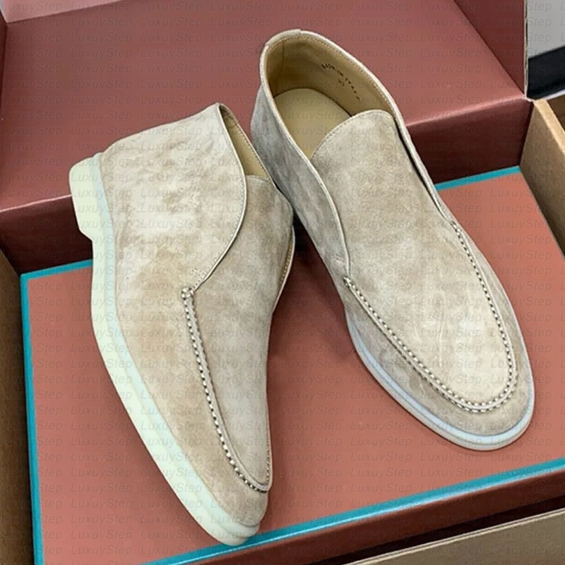 Open Walking Suede Ankle Boot Designer Soft Leather Loafers Mens Womens Slip-on Comfort Casual Dress Shoes Loafer Fashion Gentleman Trainers Shoe Si