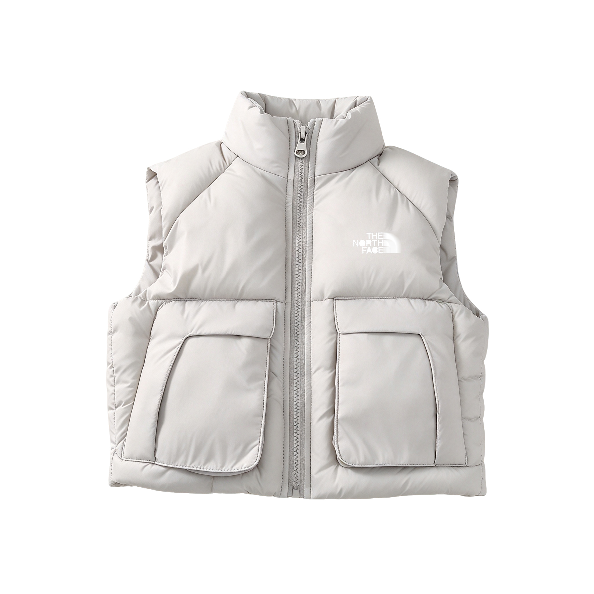 Fashion Lightweight Padded Down Gilet Boys Girls Solid Stand Collar Sleeveless Zipper Puffer Vest Windproof Kids Casual Outerwear Size 100-160CM