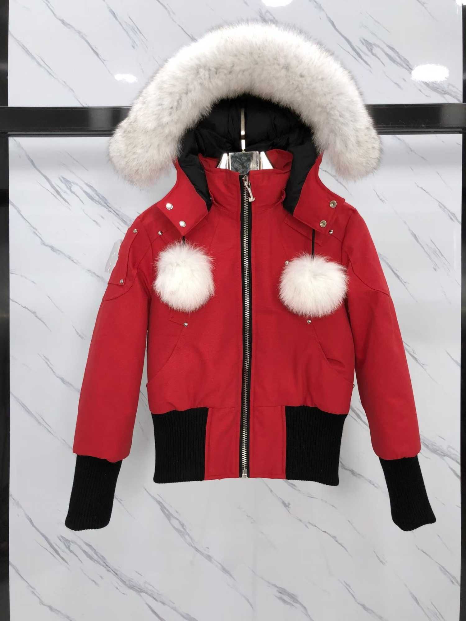 Jacket Down Mens Fur Collar Parka Winter Waterproof White Duck Coat Cloak Men And Women Couples Moose To Warm Zx09 S261014U29M