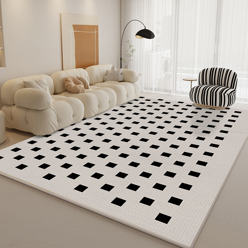 Tapis pour salon, style français 2025, style crème rétro, tapis de sol pour chambre à coucher, imperméable et antitache, style maison, nappe amov