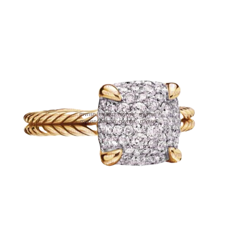 Ring jewelry woman designer Rings for Men Women gold rings Twisted Braided Band ring 925 silver 18k gold plated with diamonds Ring Cable Wire lux