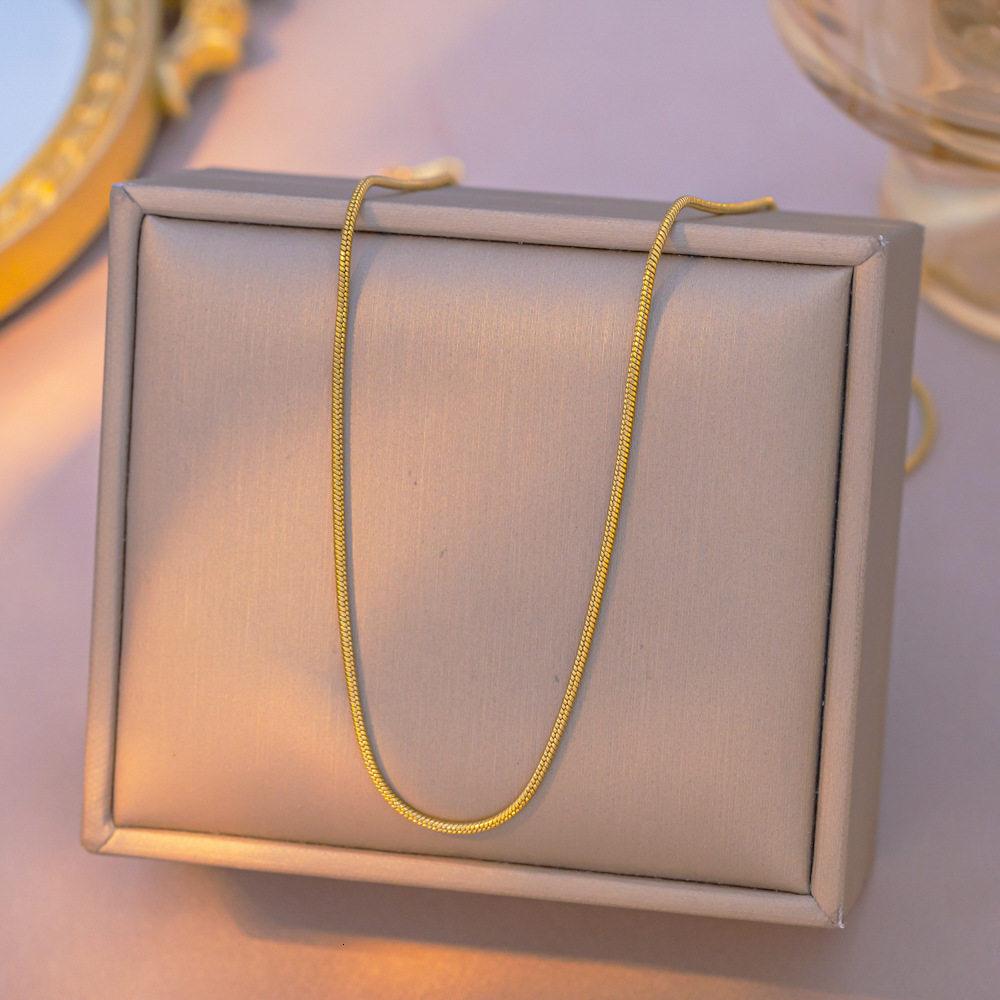 European And American Fashion Stainless Steel Round Snake Ins Fairy Style Versatile Simple Exquisite Collarbone Chain New Model Factory Direct Sale