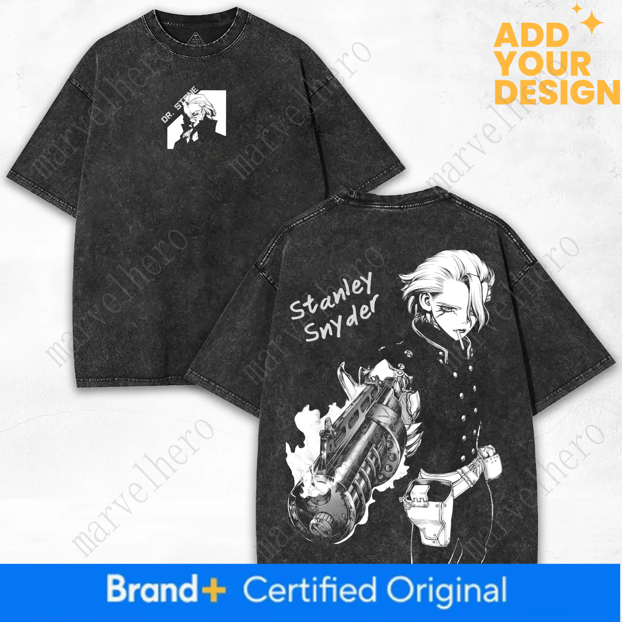 Dr STONE Anime Graphic Tshirt Manga Vintage Y K Washed T Shirt For Men S Clothing Oversized High Quality Tee Tops