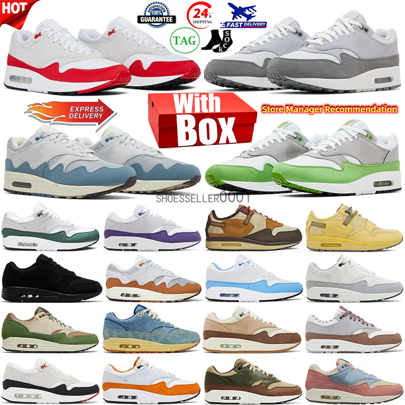2026 Designer Hommes Femmes Chaussures de course 87s Triple Noir Blanc Marine Bule Rose Rose Rouge Canyon Obsidian Sports Baskets Baskets avec bo