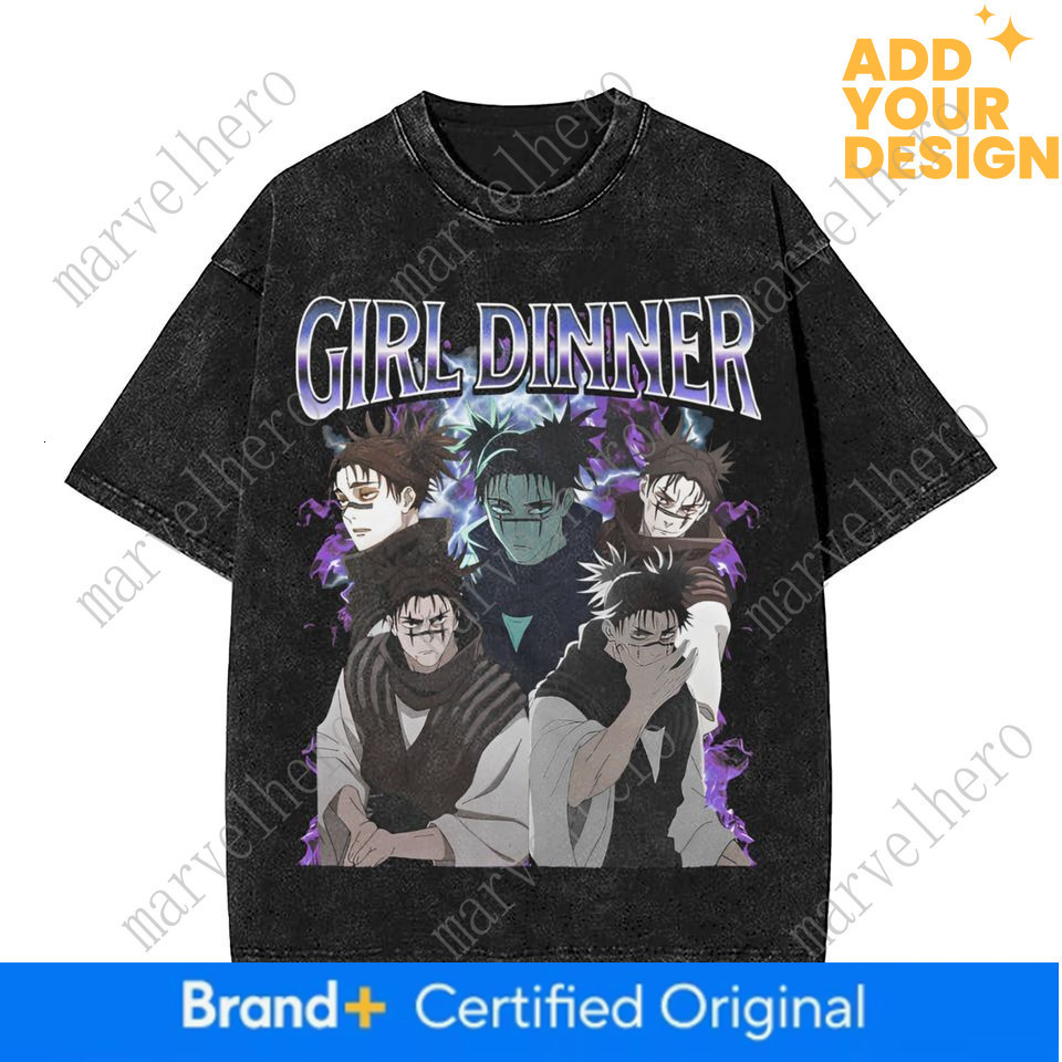 Jujutsu Kaisen Choso Anime Washed T Shirt Merch Oversize T Shirts For Men Women Short Sleeve Tee Clothing