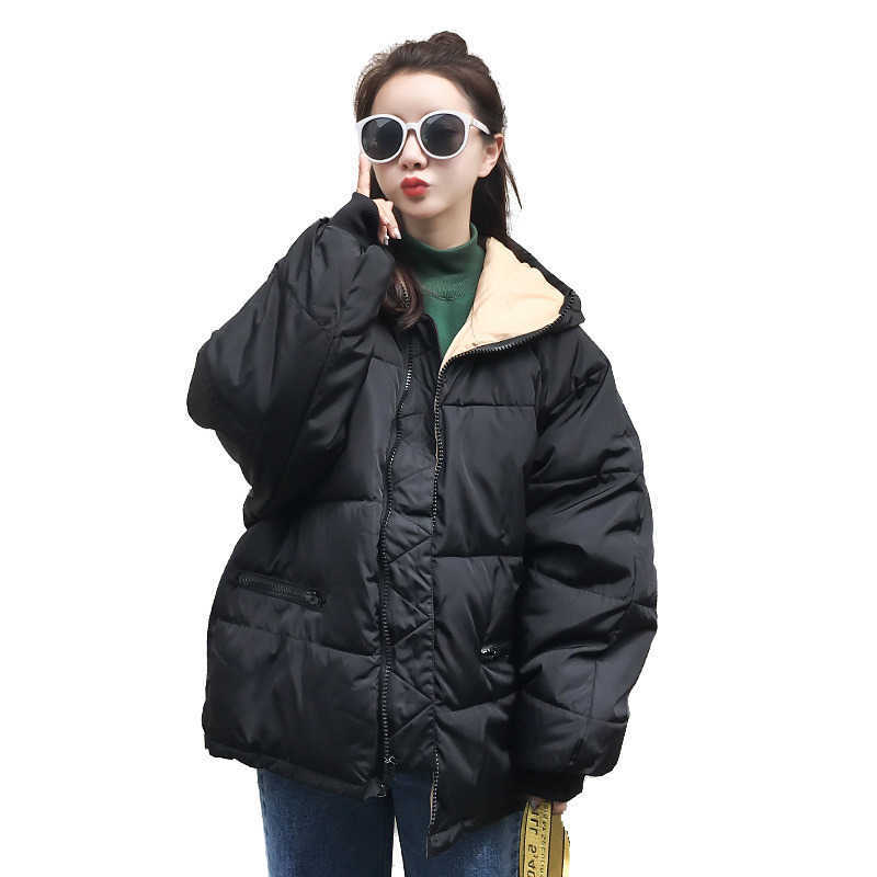 Jacket Winter Women Bubble Coat Parkas Mujer Jacket Black Warm Parka Down Jackets For Women Hooded S261014KIUC