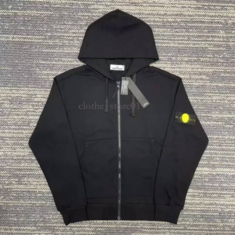 Stoney Hoodie Pullover Windbreaker Hoodie Designer Zip Up Jacket Coat Lightweight Wind Resistant Outerwear Stones Islens Compass Patch Stone Isans D