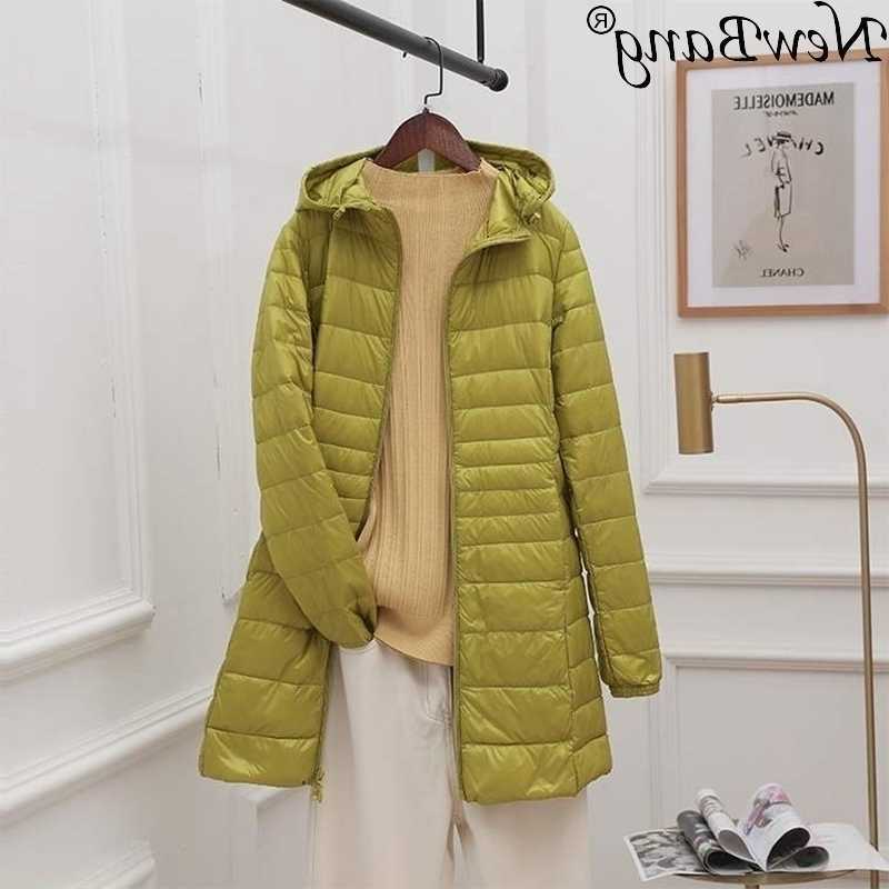8XL Bang Ladies Long Warm Down Coat With Portable Storage Women Light Down Jacket Womens Overcoats HipLength S261014WI2Z