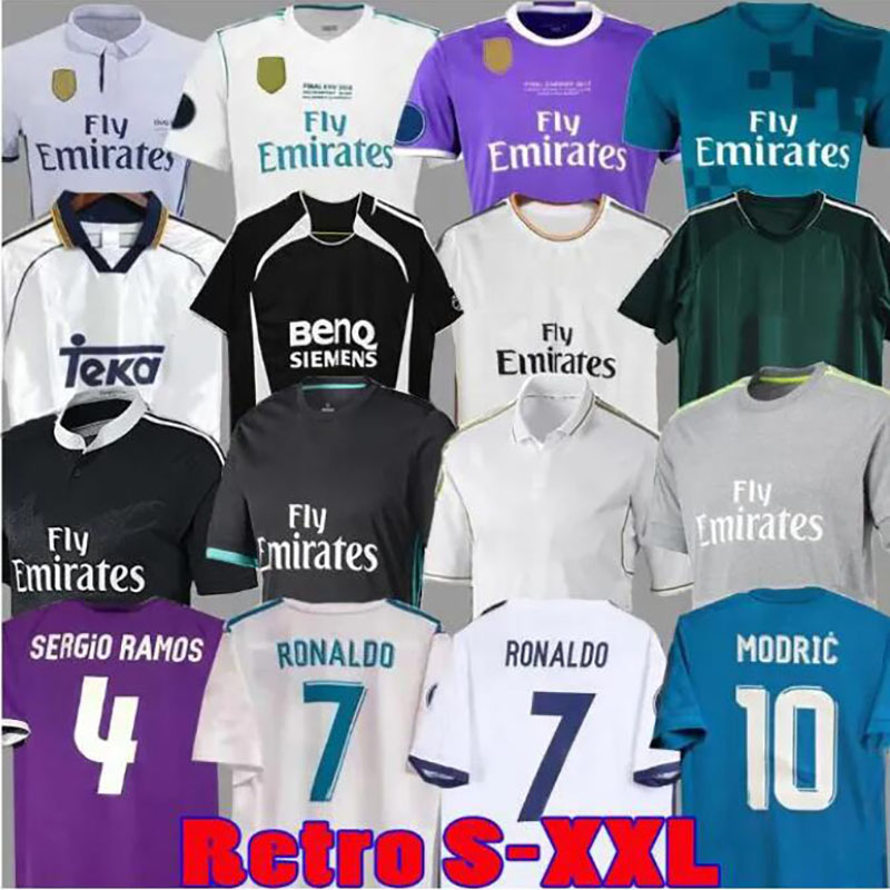 Maillots de football rétro Chemise de football GUTI JAMES ZIDANE BENZEMA SEEDORF CARLOS RONALDO KAKA Chicharito 06 07 11 12 13 14 15 16 17 18 kit