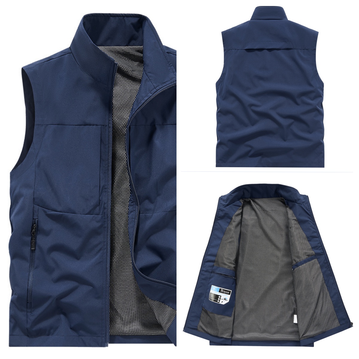 Men's Outdoor Hiking Camping Sports Windproof Breathable Vest Comfortable and Multifunctional Sleeveless Vest