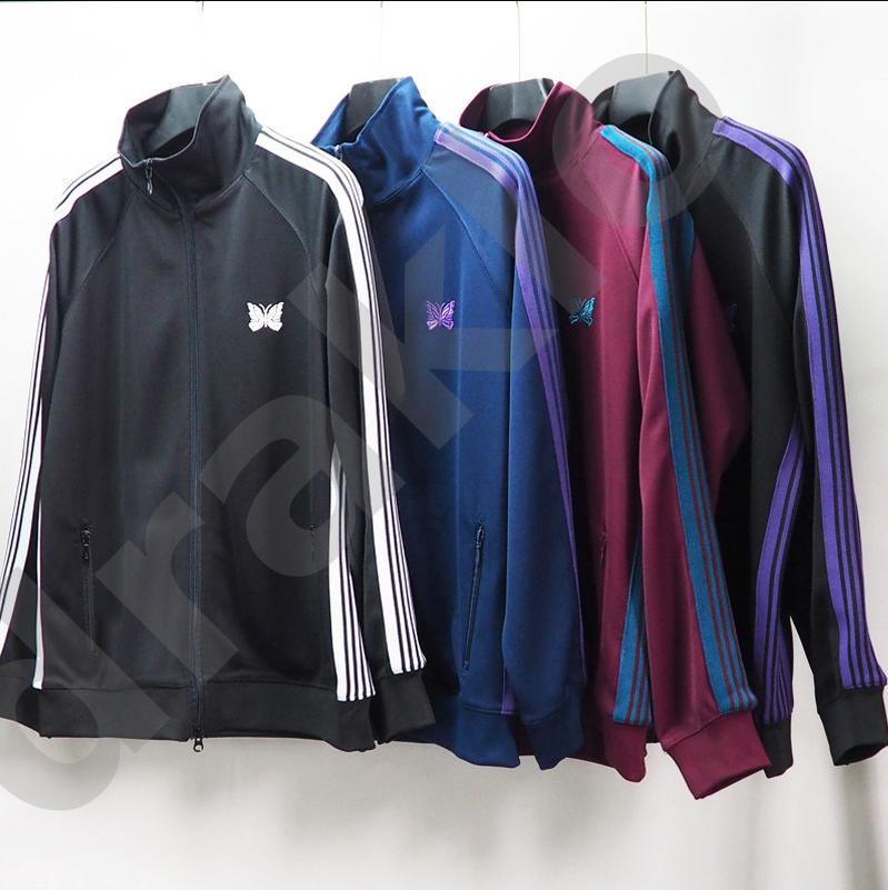 Unisex Butterfly Embroidered Sports Jacket, Casual Striped Sleeve Stand-Collar Zip-Up Outerwear, Retro Sporty Loose Fit