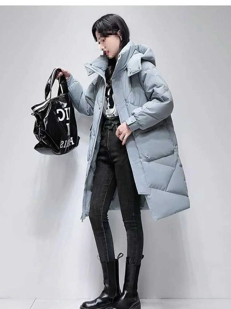 Long Thickened down Jacket Winter Coat Warm Cotton Padded Hooded Bread Womens Wear S261014T0S9
