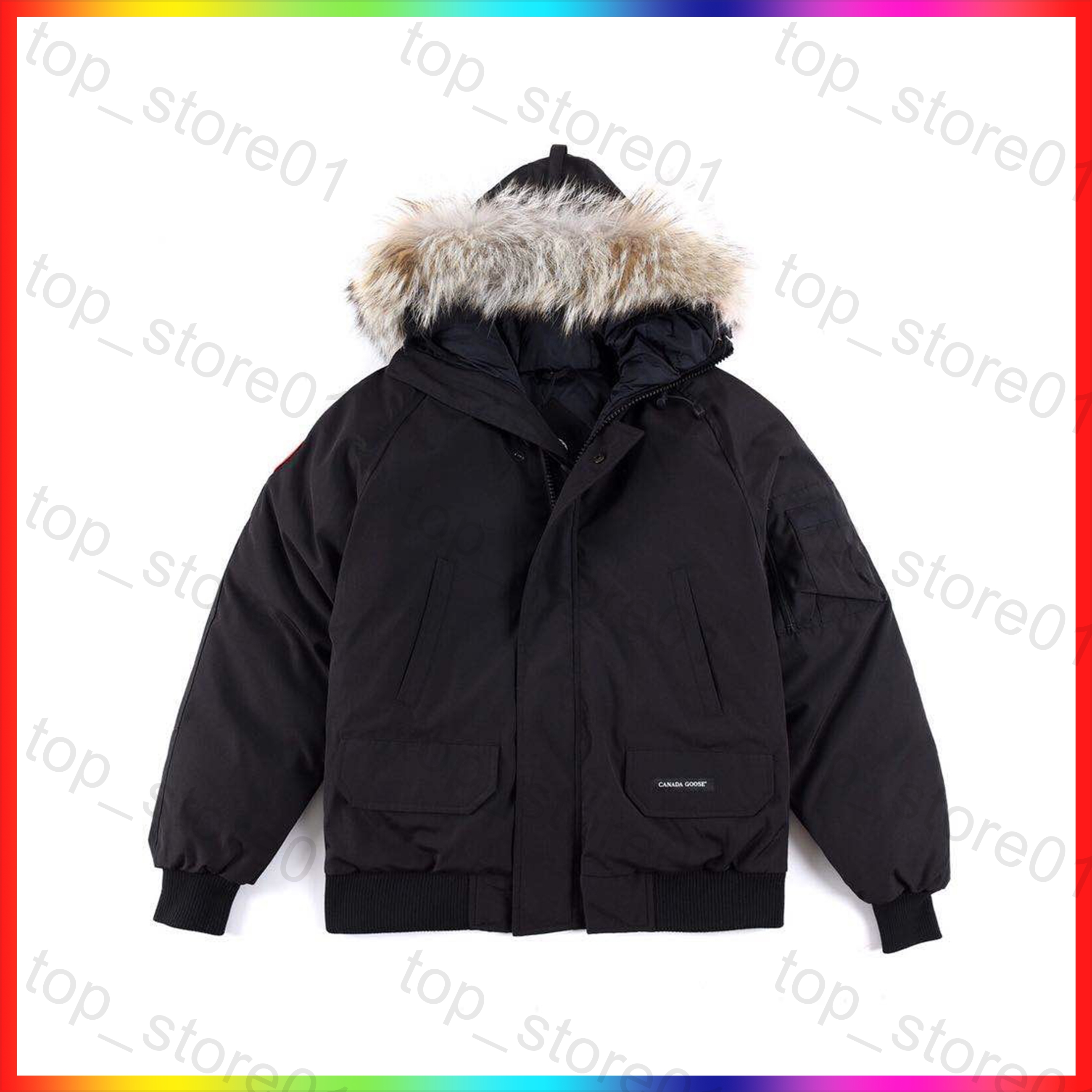 26ss Designer Winter Down jacket Mens down jacket Parka Thick Warm Wolf fur collar Removable puffer Jacket Outdoor windproof Coat High Quality Badge