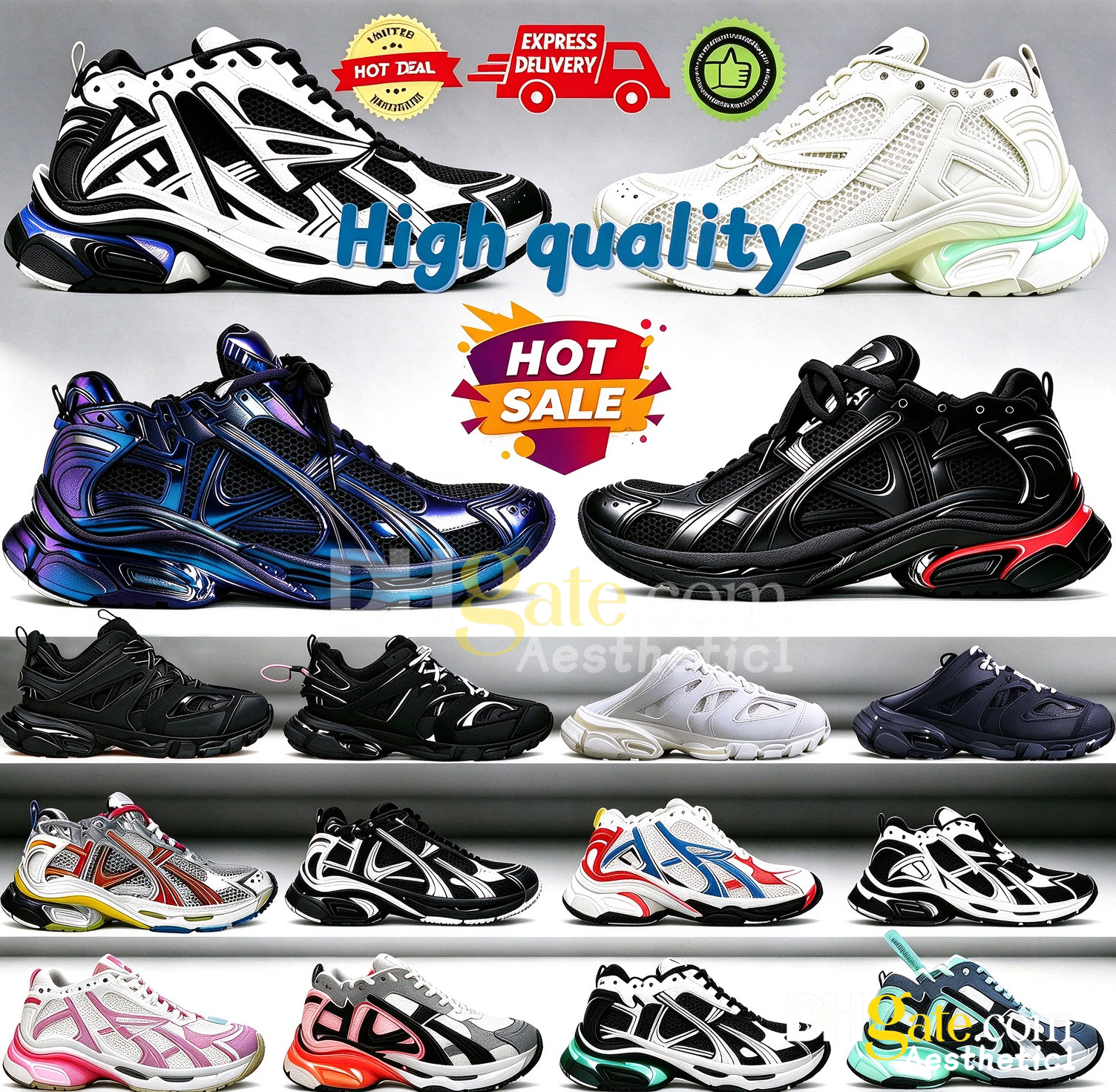 Designer Casual Chaussures Track 3.0 3 Runners 7 7.0 Baskets Runner 7.5 Paris Triple Blanc Noir Gris Garçon Fille Baskets Hommes Femmes Baskets T