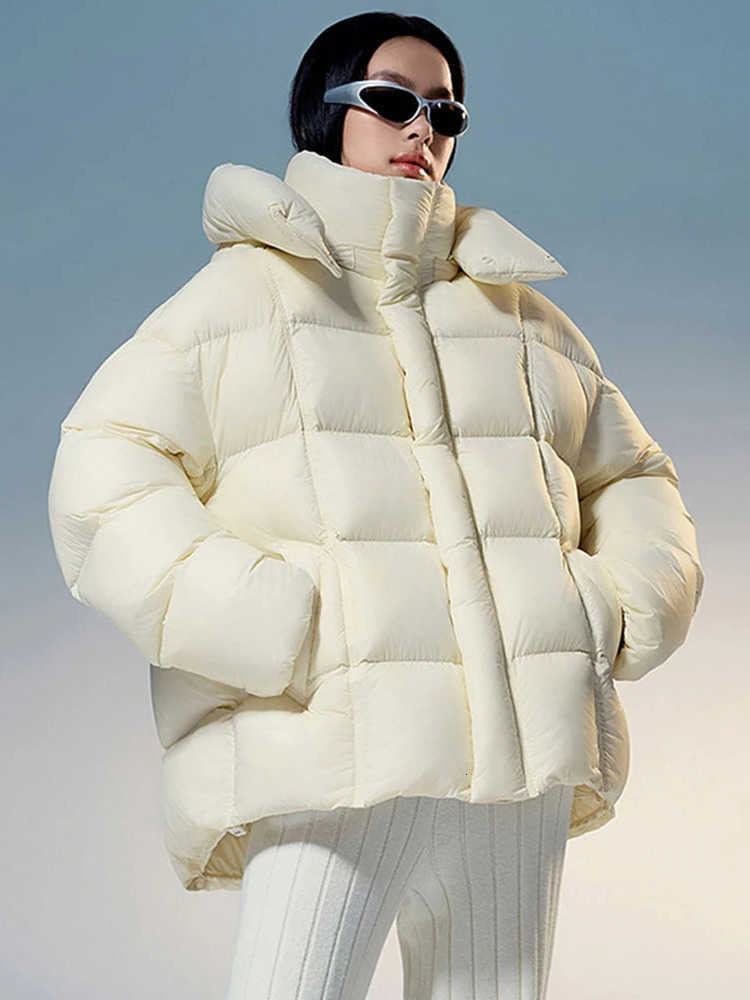 Puff Winter Thick Detachable Hooded Down Jacket Women White Duck Parker Outwears Female Solid Warm Pocket Jackets S261014MGPS