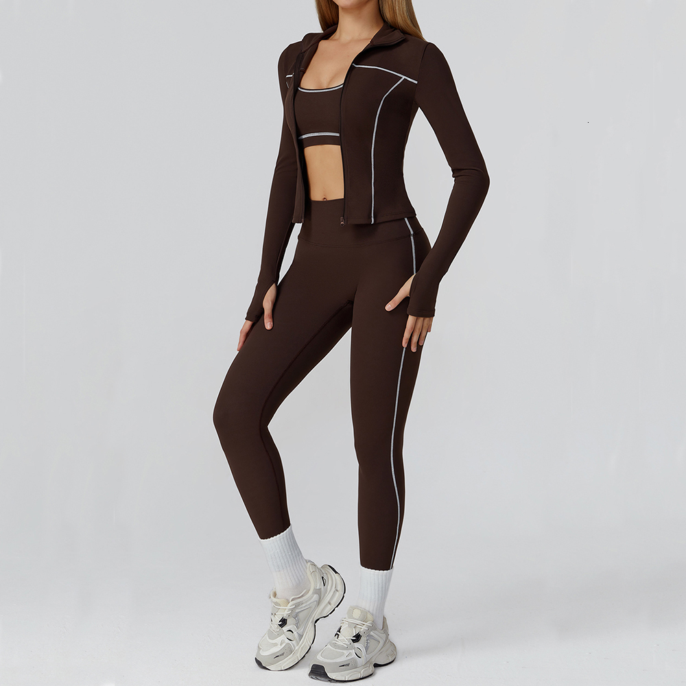 2/3PCS Suit Gym Women's Set Fitness Workout Clothes Female Long Sleeve Sports Bra Athletic Wear Yoga Clothing 26Y1015