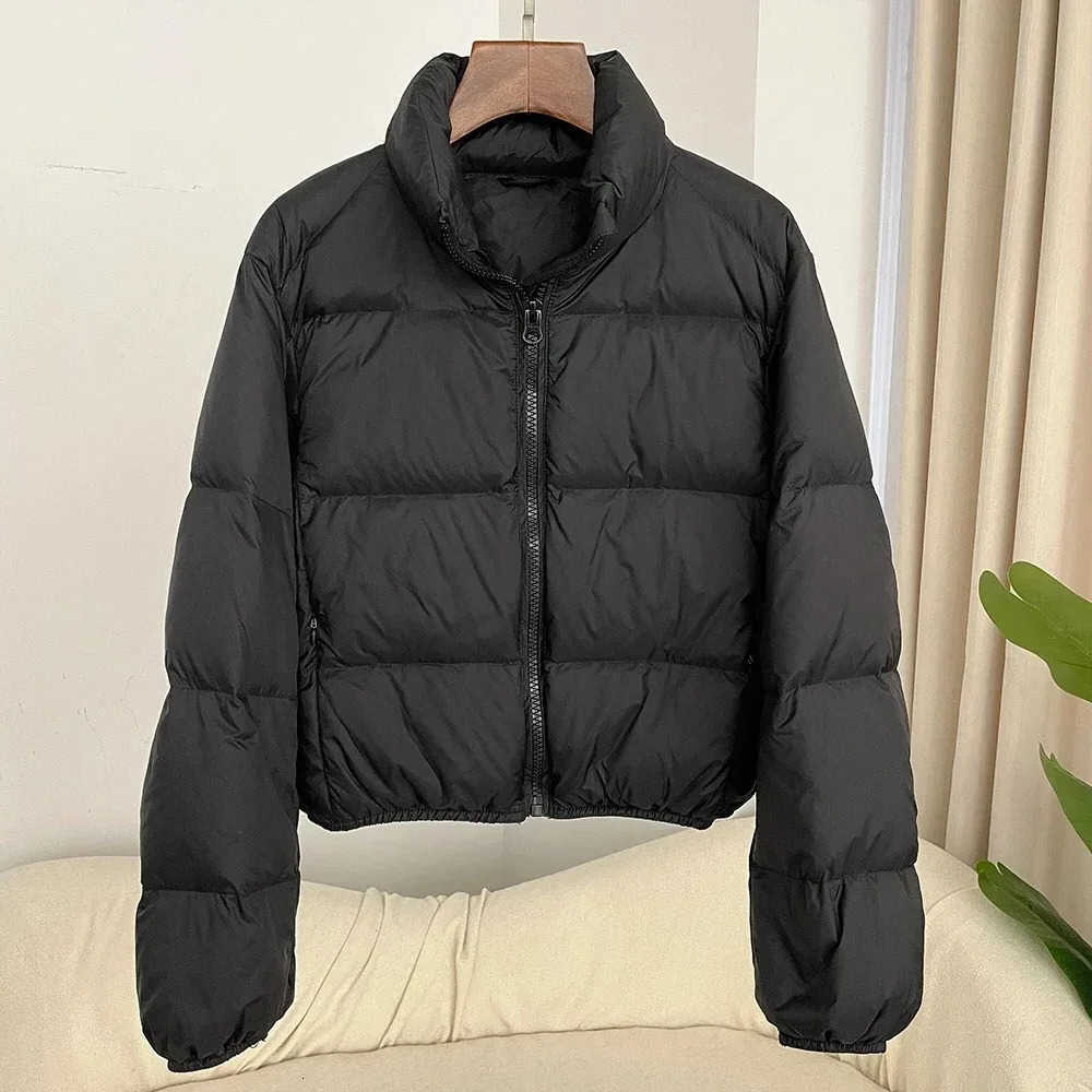 Winter Autumn Thickened Down Jacket Women Stand Collar Short Coat 50 White Duck Warm Daily Commuting S261014FUAM