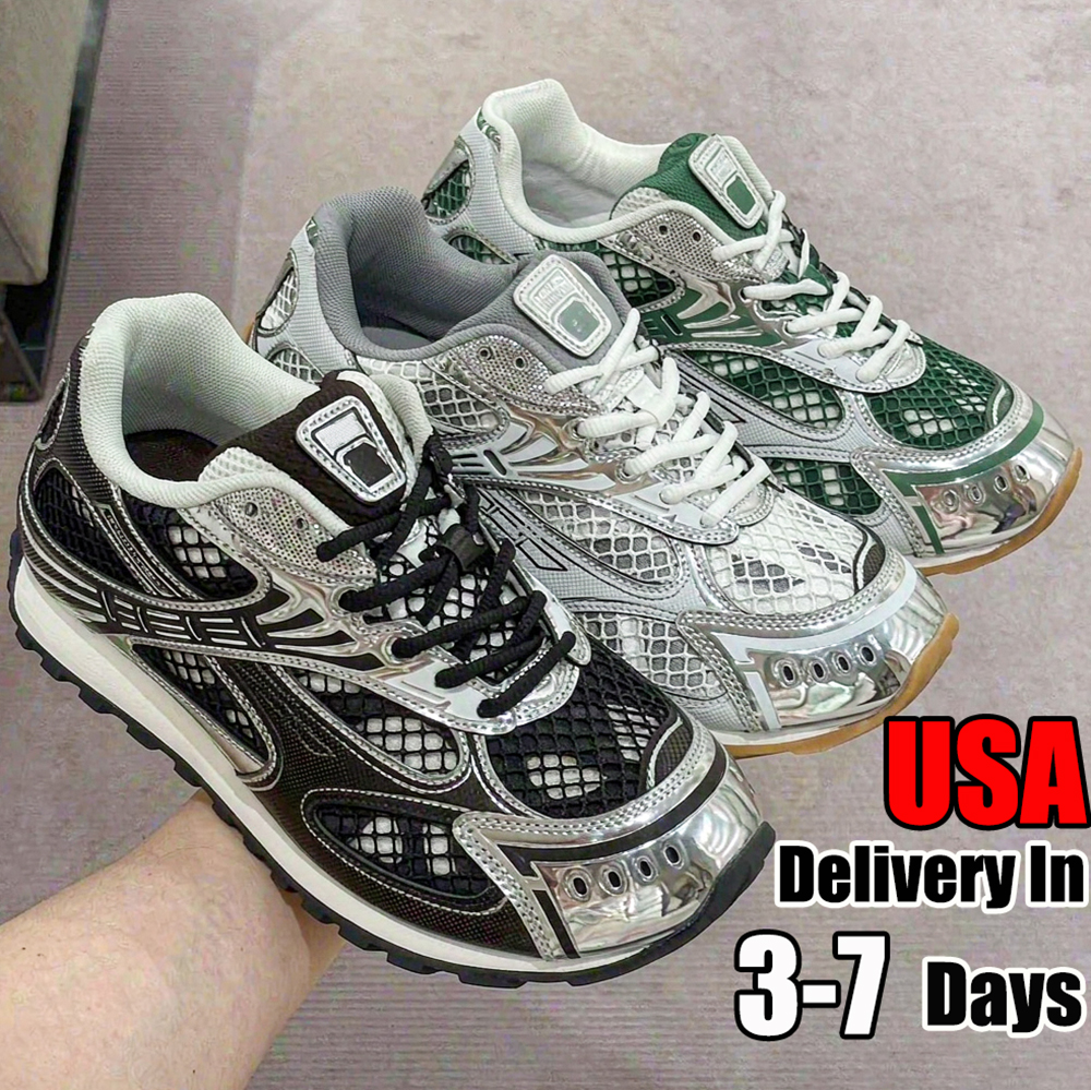 With box Orbit Sneakers Designer Running Shoes for Women Men Technical fabric and Breathable mesh lace-up sneaker in Lightweight Technical Thick Sol