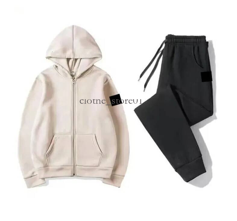 Stones Islens New Designer Stone Jumper Sweater Sets 2 Pieces Men Casual Sports Tracksuits Jacket Pants Women Men Sport Stoney Hoodie Sportswear Sto