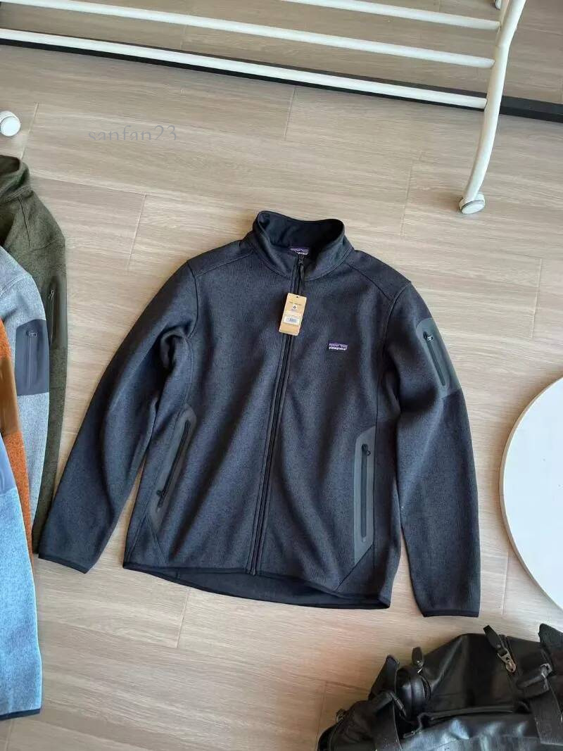 Pattagonia Fleece Men's Designer Jackets High Street Fleece Jacket Women Outdoor Knitted Stand Up Collar Fashion Sports Zip Up Hoody Mens Outdo