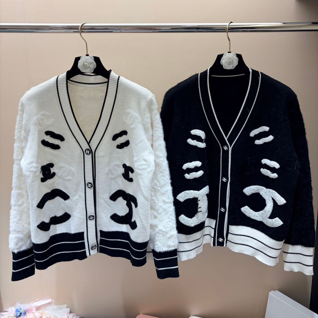 Women Autumn Winter V Neck Knit Cardigan, Premium Contrast Stripe Trim Jacquard Sweater Coat, Multi Colors, Hip Hop Casual Street Travel Vacation Kn