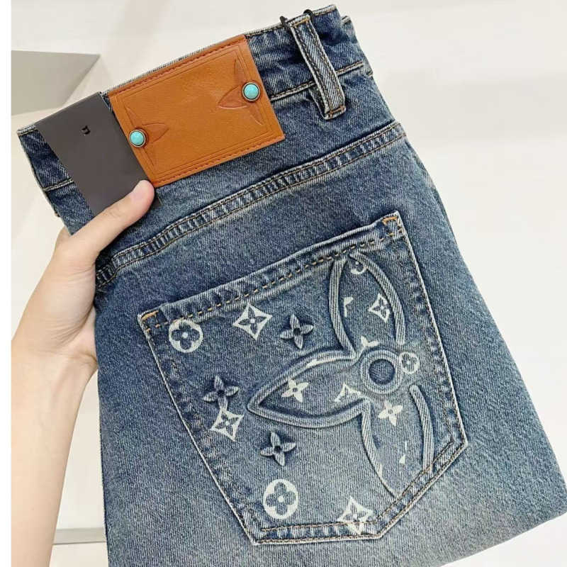 Men's Jeans Designer jeans retro style mens trouser Men Fashion Summer New Style Washed Casual Denim pants HSJ6