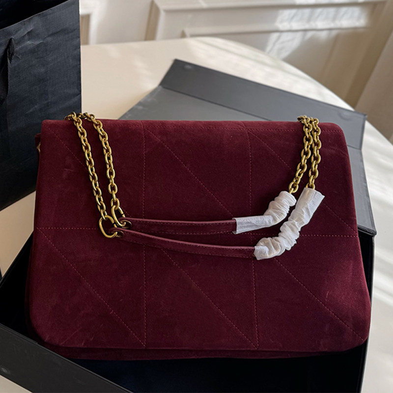 Sac à rabat en daim rétro sac de banlieue à la mode sac à carreaux classique sac de créateur de luxe sac à bandoulière pour femme sac à main haut