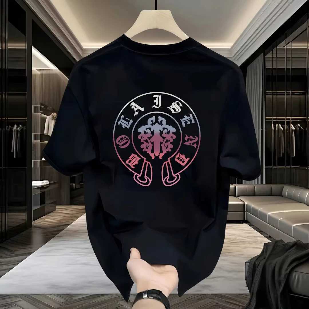 The Latest Short-sved Men's T-shirt and American-style Pure Cotton Fashion Half-sved Men's Round-neck Top for Summer 2026 Q261015