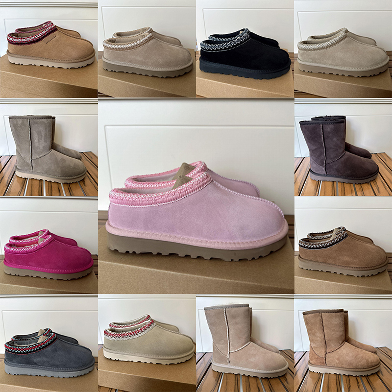Designer Boots For Women Australia Classic Ultra Mini Platform Tazz Tasman Slippers Sheep Skin Cotton Slipper Woolen Suede Fur Slides Ankle Snow Boo