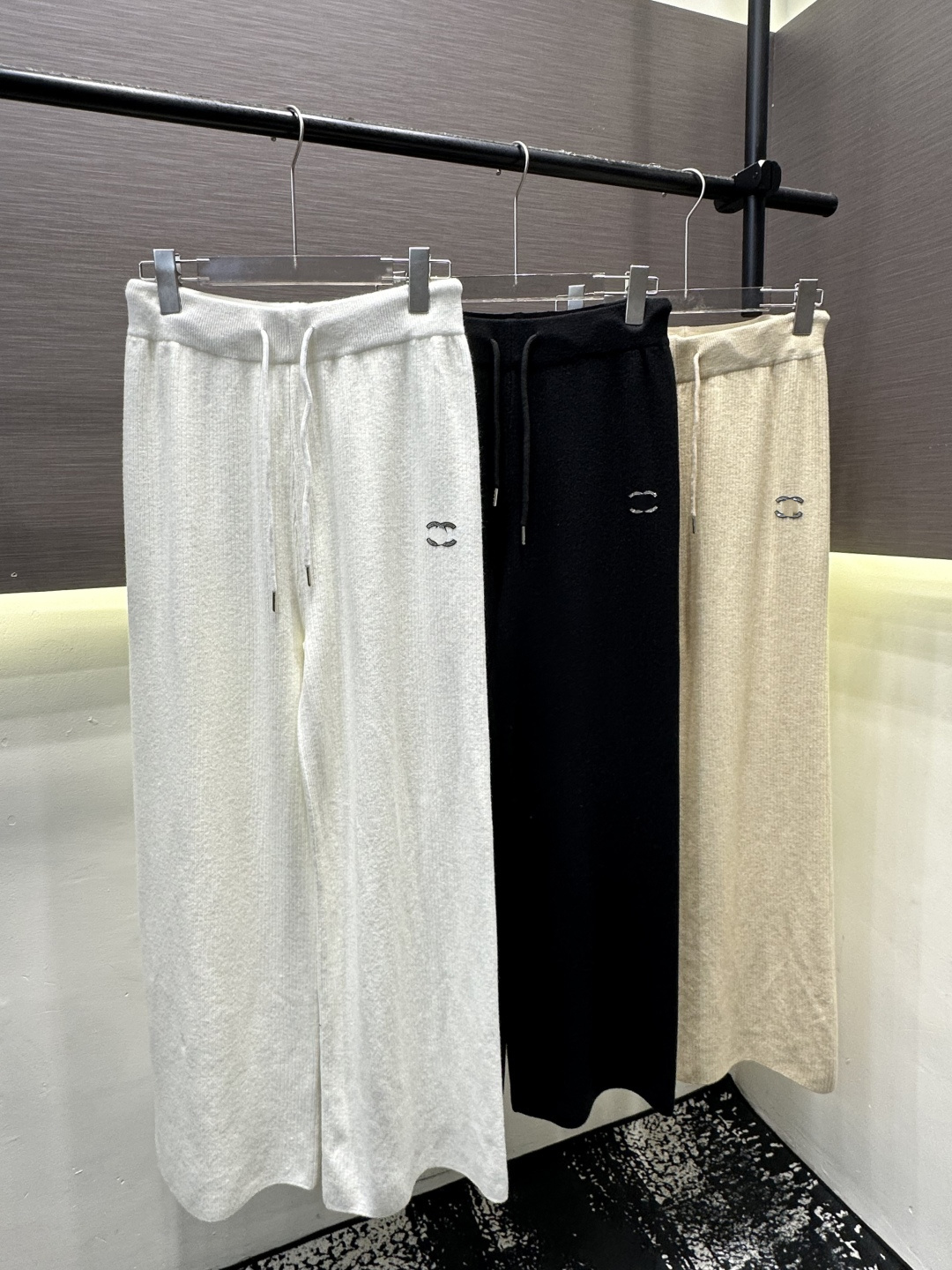 Womens High Quality Y2K Loose Knit Trousers, Trendy Bubble Texture Knit Pants, Soft Warm Fabric, Multi Colors, Street Holiday Daily Casual Wide Leg