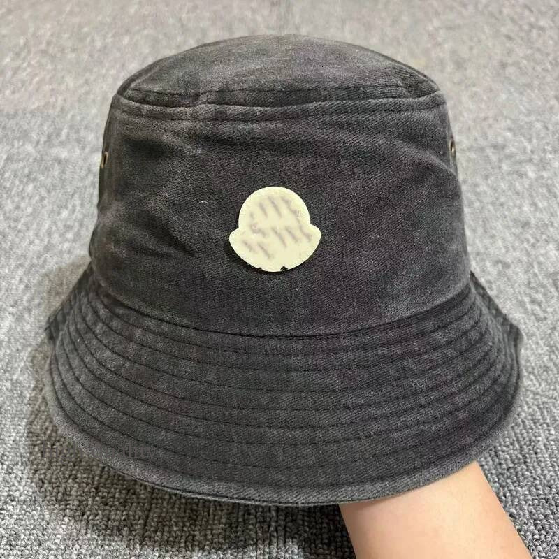 Designer Wide Brim Monchichi Hats Brand Embroidered Washed Fisherman Hat Mens Womens Casual Cotton Large Outdoors Travel Joker Sunhat 96B