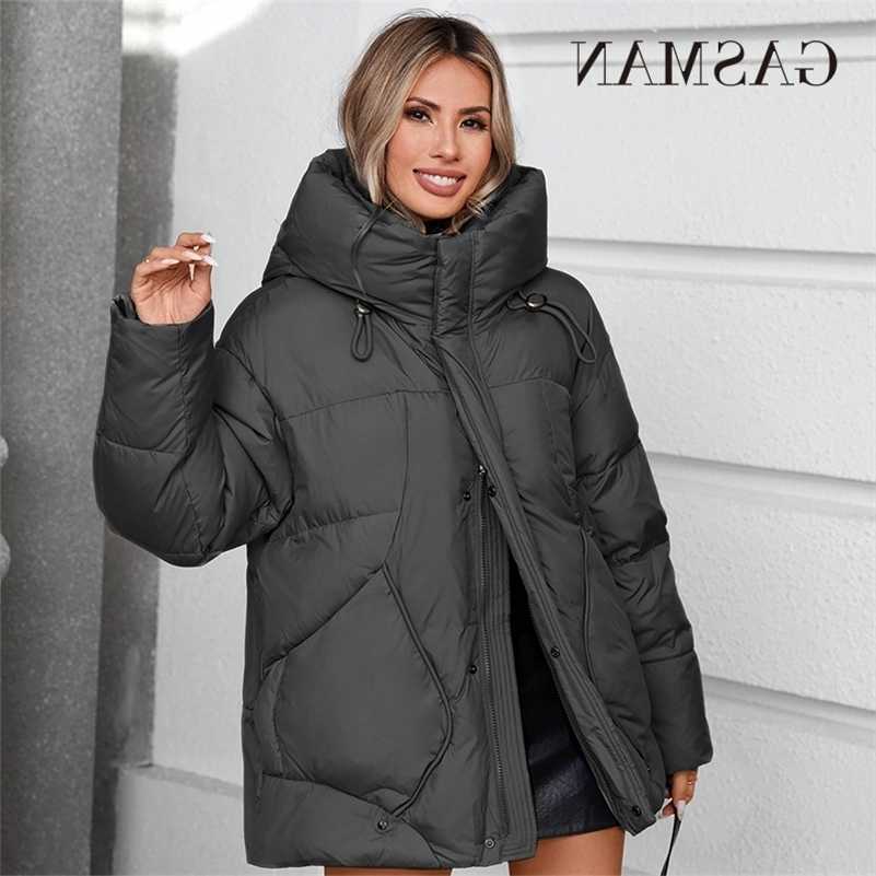 Winter GASMAN down jacket collection Solid Standup collar Women Coat Elegance Hooded Womens jackets 88613 S261014MEJP