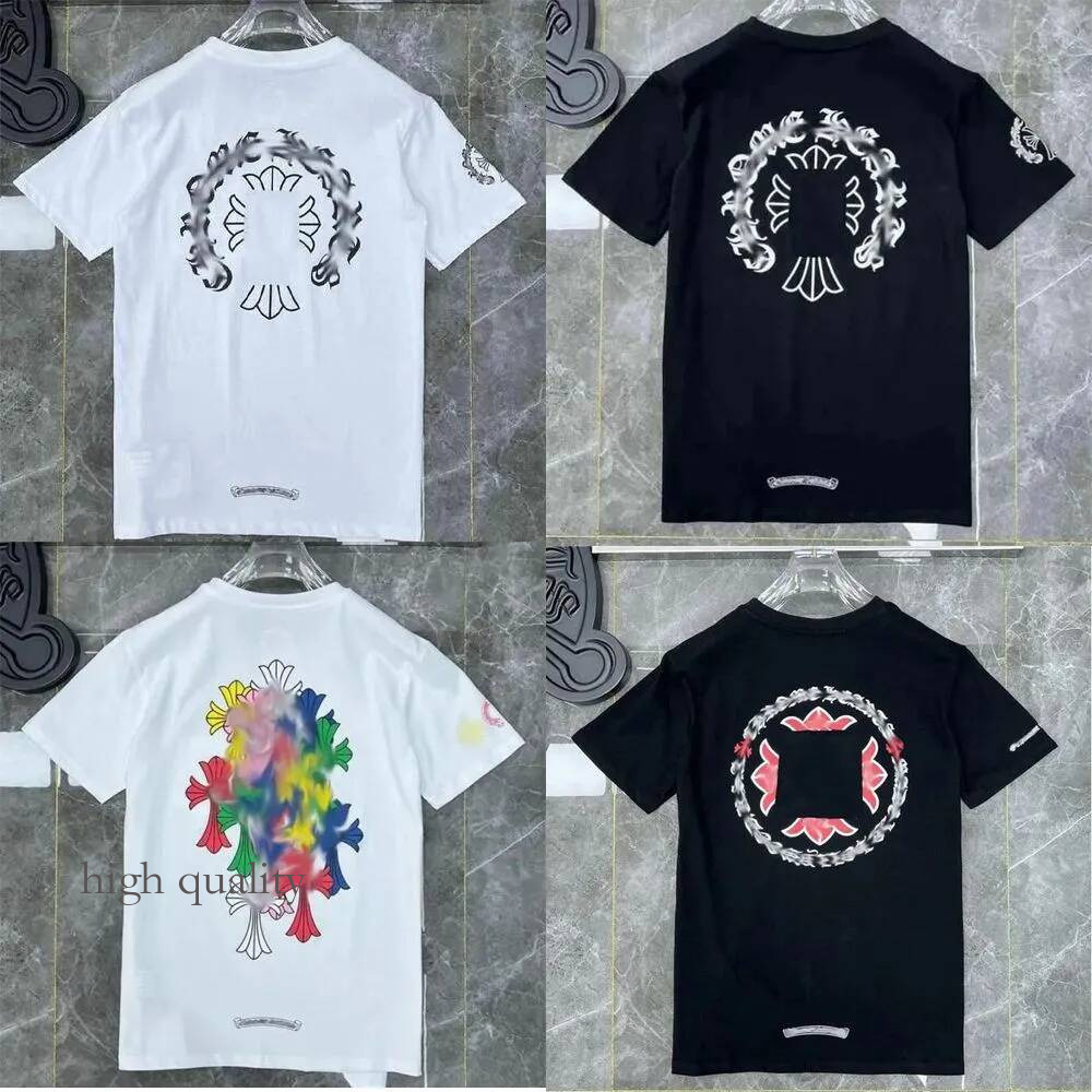Chrome Shirt Designer T Shirt Graphic Tee Street Cotton Tshirts Tee Shirt Luxe Pure Cotton Short Sleeve Casual Womens Mens Tshirt Designer Chrome Ts