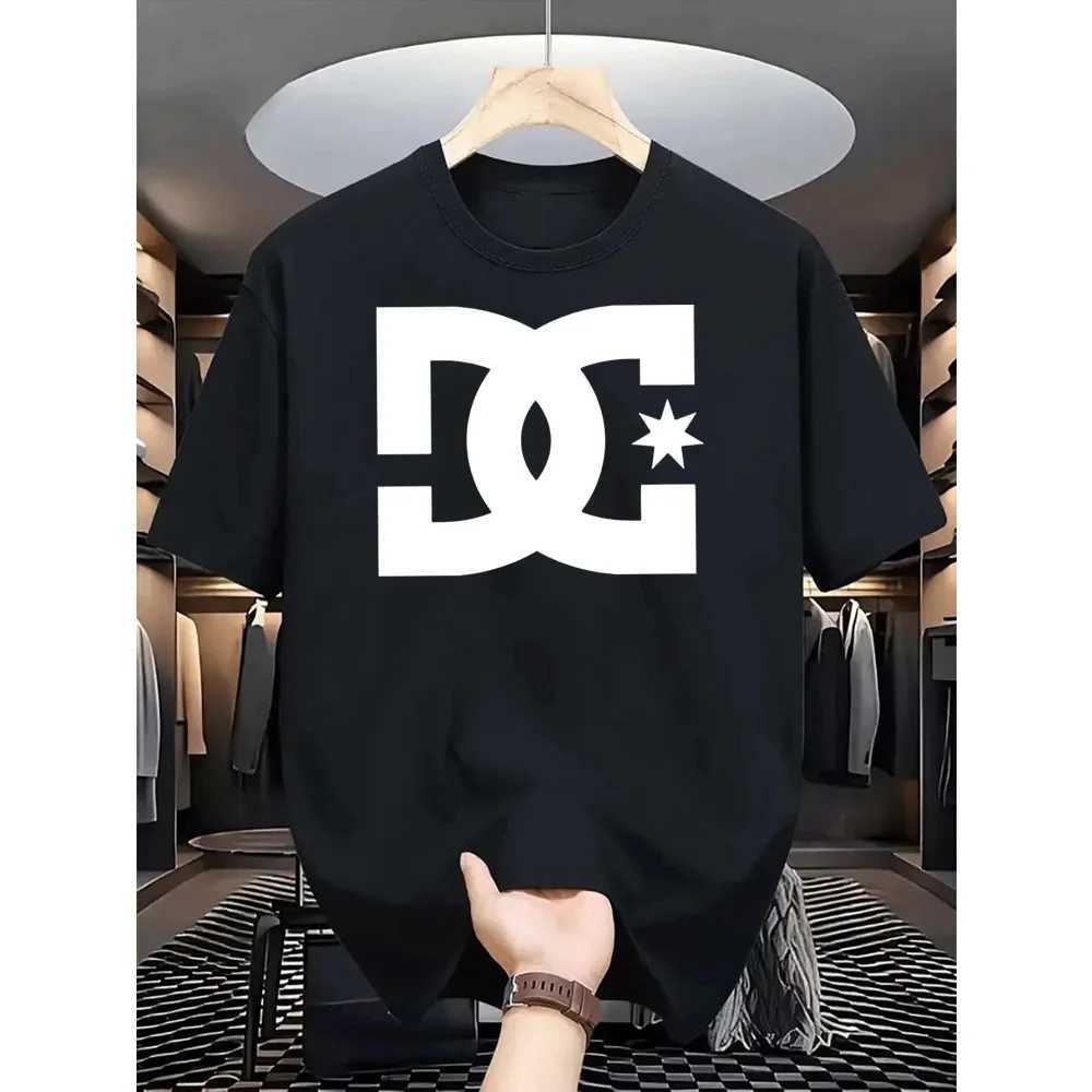 Casual Letter Pattern Print Tee Polyester Anti Wrinkle Short Sve Men Women Daily Tshirt Q261015
