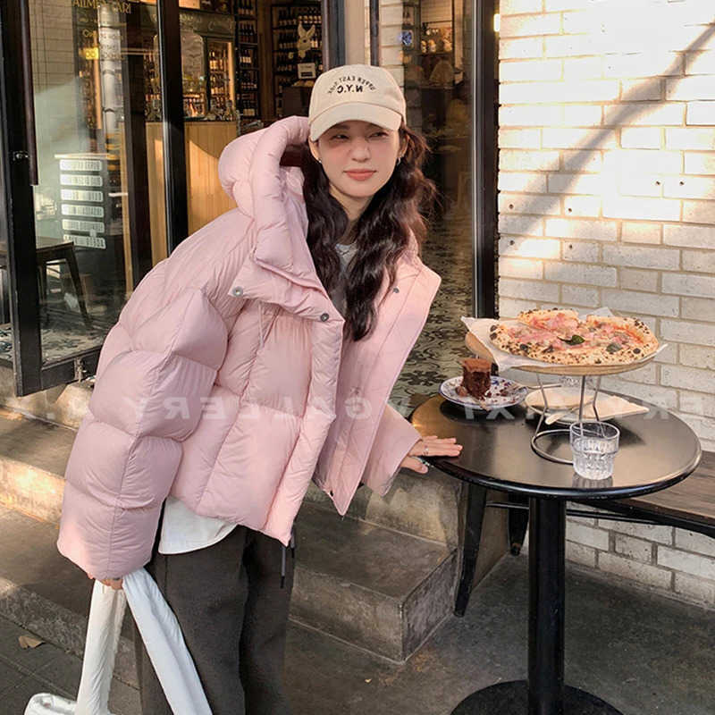 Jacket Women Short Hooded Down Jacket 2025 Winter Coat Thick Warm Parkas White Duck Outwear S26101432ZC