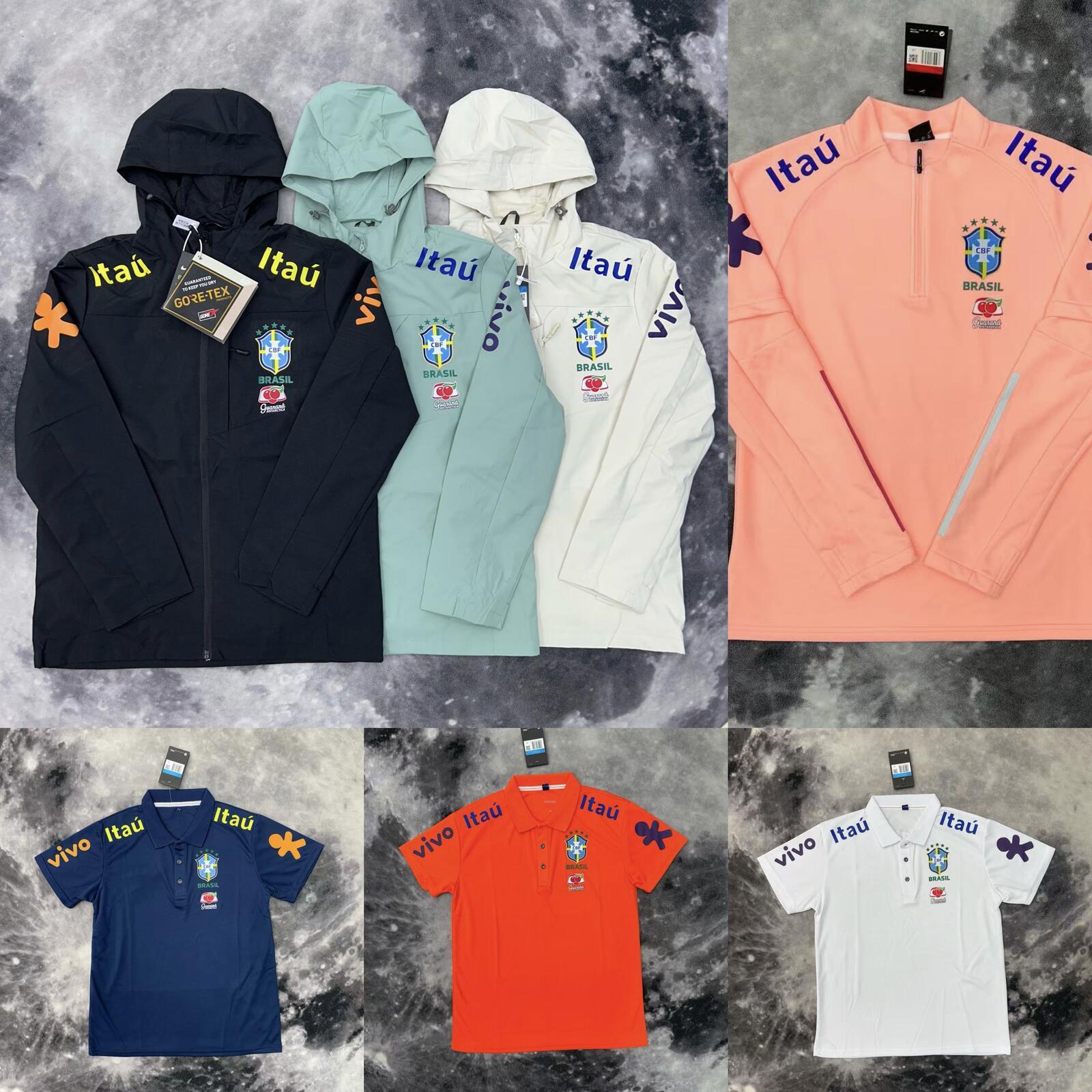 Men's Brazilian Jacket Designer Mens Jacket High Quality Hooded Brazil National Team Training Jacket Men Veste Brazil Windbreaker Unisex Sports