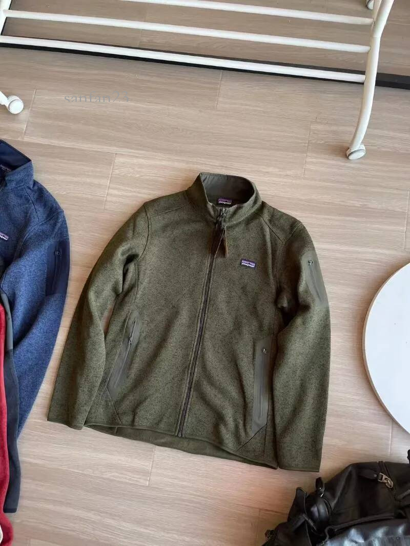 Pattagonia Fleece Men's Designer Jackets High Street Fleece Jacket Women Outdoor Knitted Stand Up Collar Fashion Sports Zip Up Hoody Mens Outdo