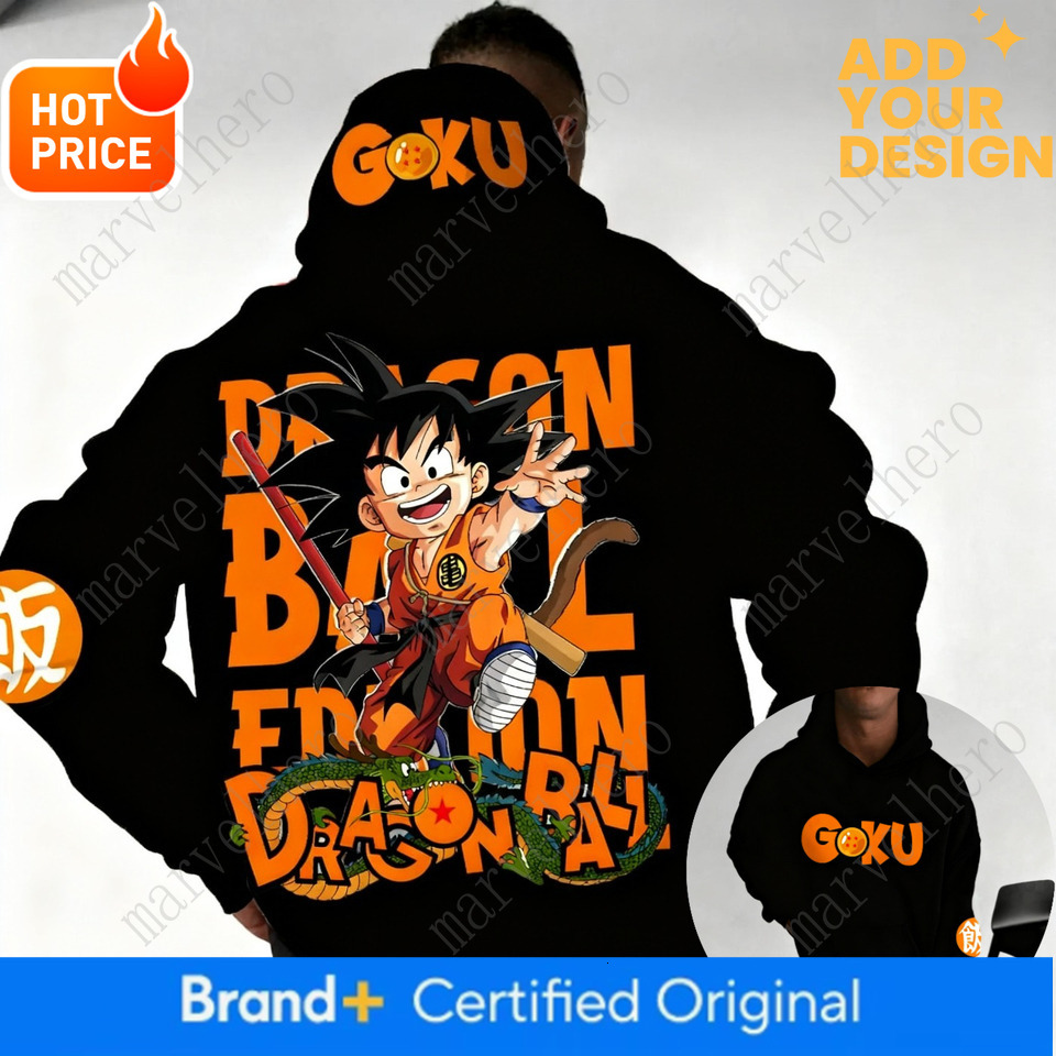 Son Goku Dragon Ball Autumn Harajuku Men Hoodie Streetwear Women Vintage Winter Oversized Hooded Sweatshirt Long Sleeve Unisex