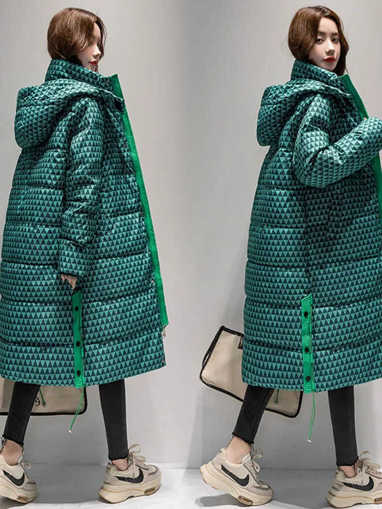 Coat Snow Padded Warm Jacket Down Jacket Winter Women Waterproof Coat Thick Long Parkas Hooded Jaqueta Feminina S261014XHZQ