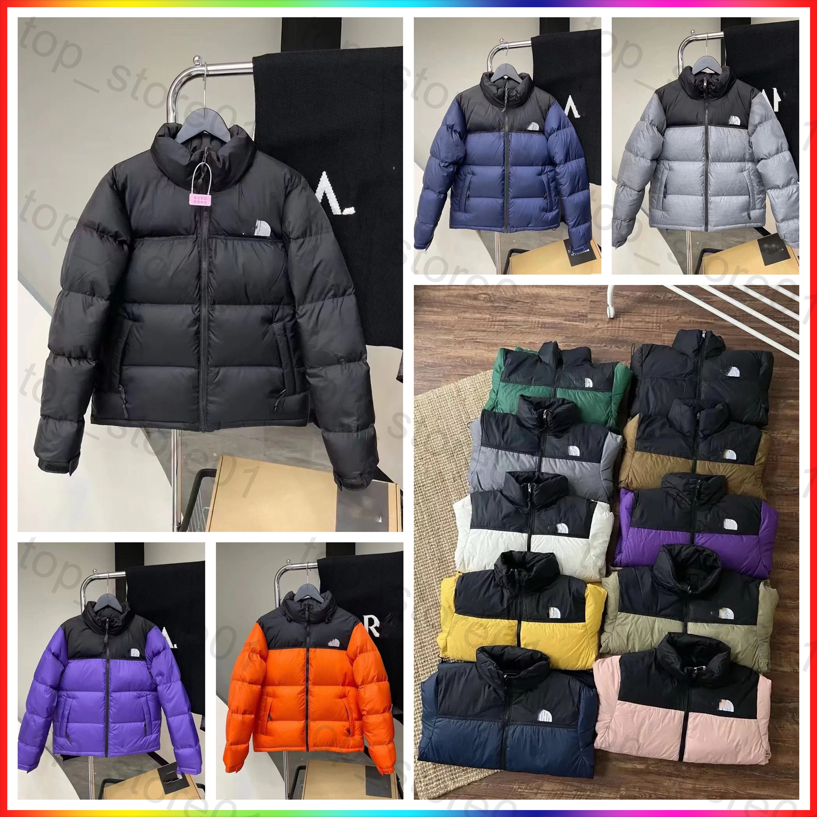 2026 Face jacket Men Jacket Designer Puffer Jacket Embroidered 700 Down Jackets Coats Peak Purple Unisex Unisex Long Sleeve Zipper 700 Fill-down War