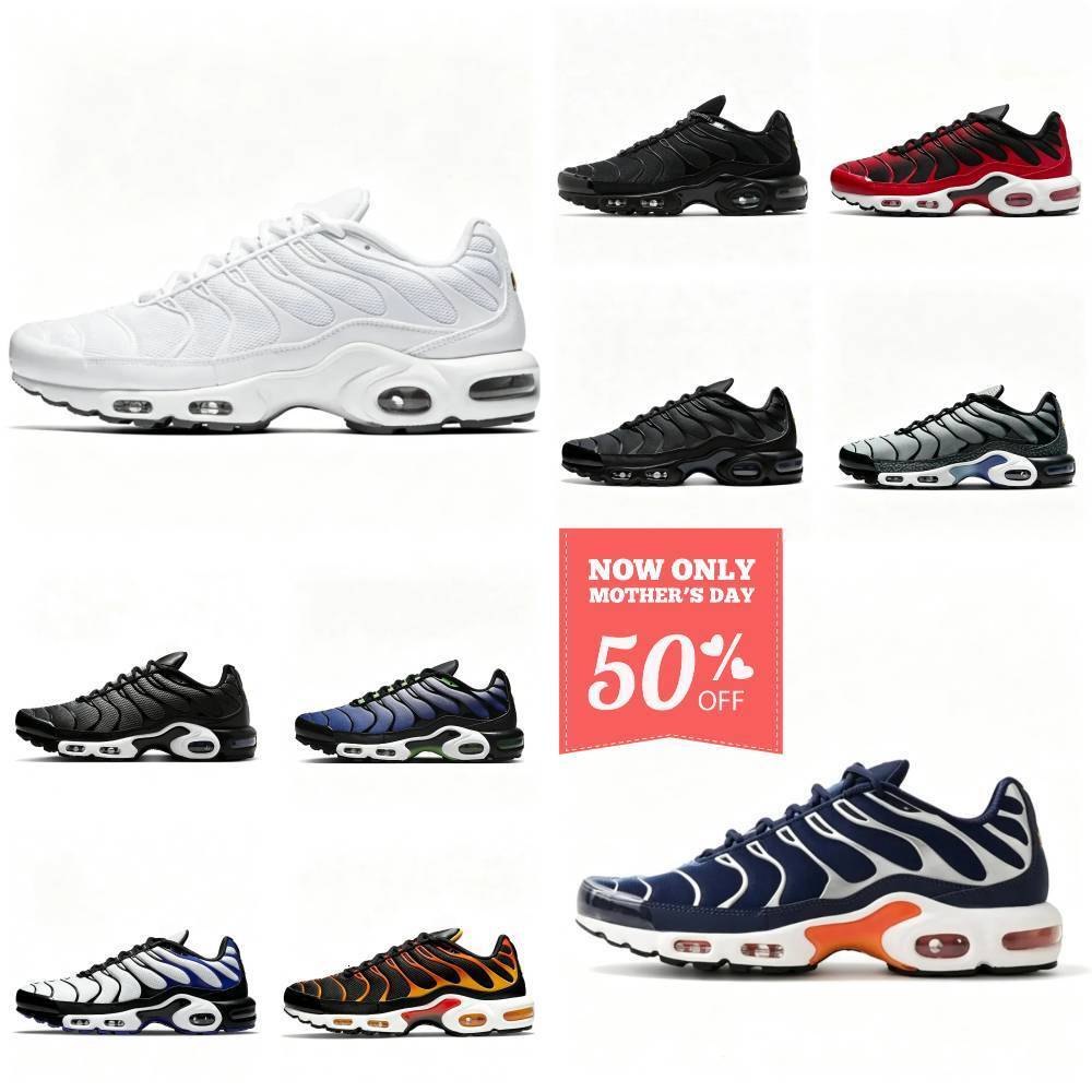 Designer Tn Plus Ultra Mens Sports Shoes Classic Tns Requin Sneakers Triple White Black Hyper Blue Tiger Sky Unity Gradient Breathable House Grey Ou