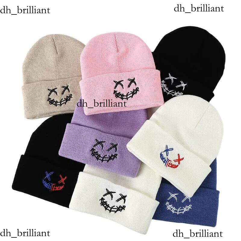 Men's Street Knitted Cap Women's Casual Fall Winter Wool Hats Hip Hop Embroidery Funny Warm Caps2026