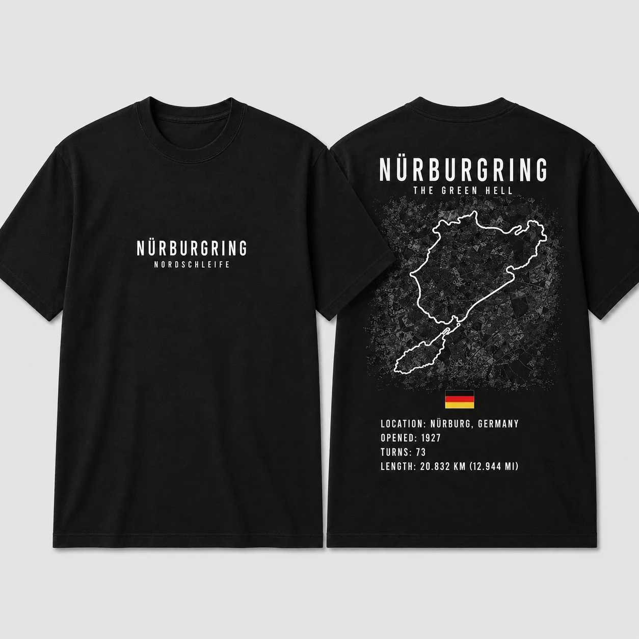 Nrburgring Printed Cotton Short-sved T-shirt Suitable for Car Racing Enthusiasts Men's Clothing Women's 2026 Summer T Shirt Q261015