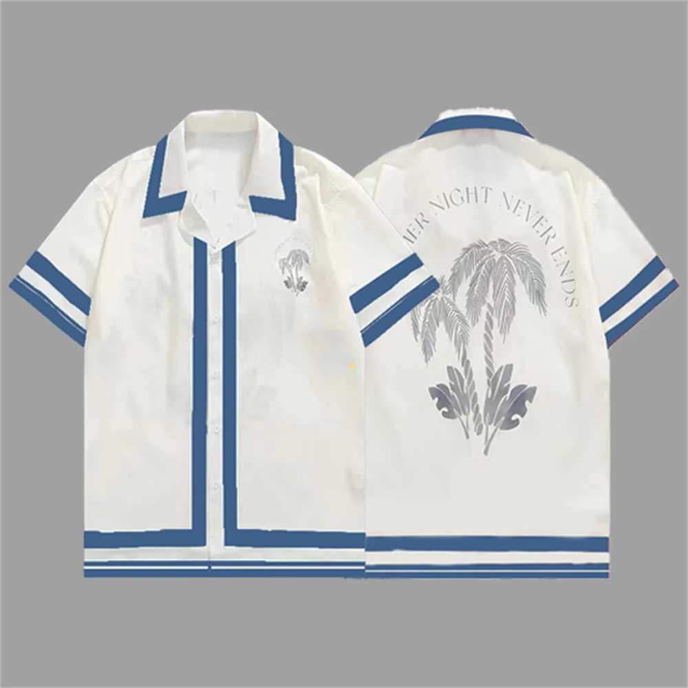 2025 Men's Short Sve Shirts Fashion Shirts Hawaiian Casual Comfortable Vacation Travel Oversized Tops camisa blanca hombre Q261015