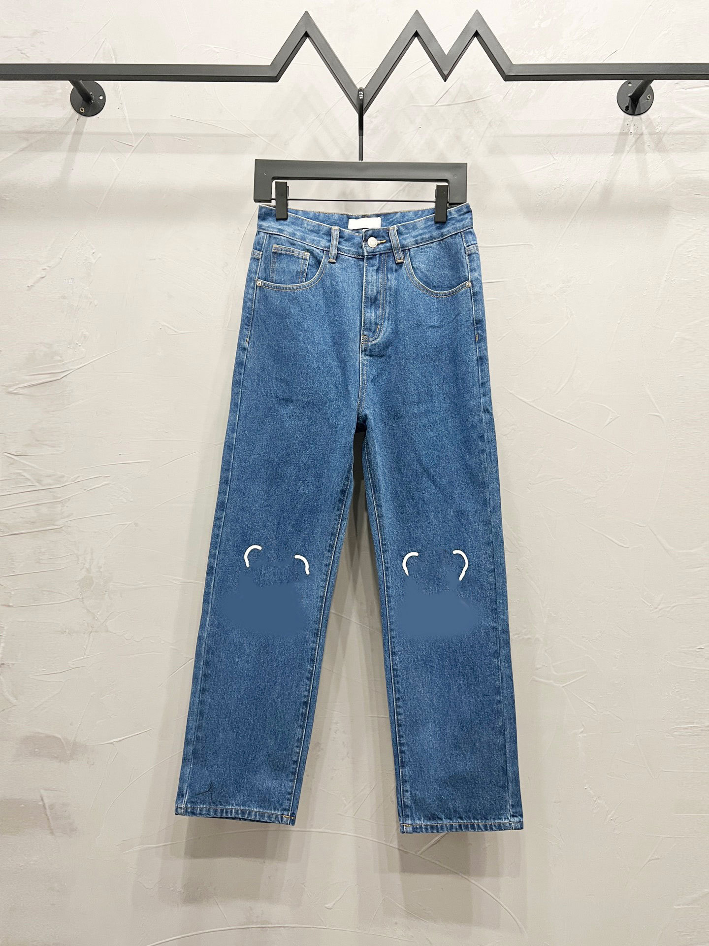 Jeans Mens Designer Legs Open Fork Tight Capris Denim Straight Trousers Add Fleece Thicken Slimming Stretch Jean Pants Brand Homme Clothing Print