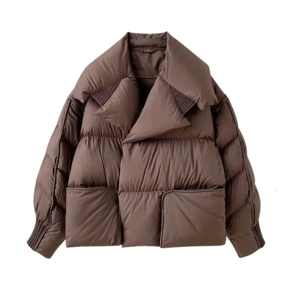 Jacket Down Women White Duck Coat Female 2024 Winter Puffer Short Strtwear Warm Parkas Removable Outwear S26101405IA