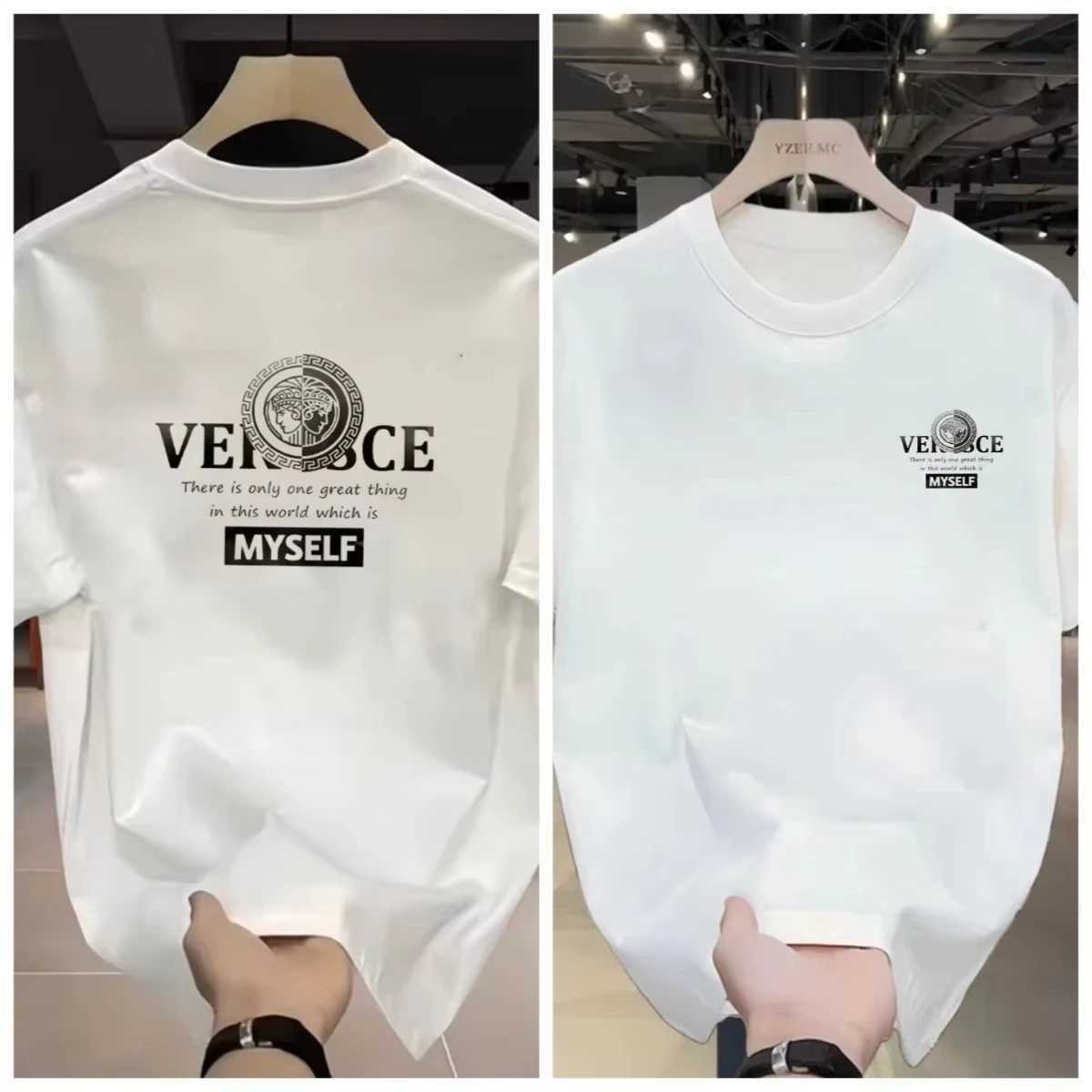 2026 Trendy Brand Printed Shirt Summer High-end Light Luxury Men's and Women's Short-sved T-shirt Trendy Shirts Q261015