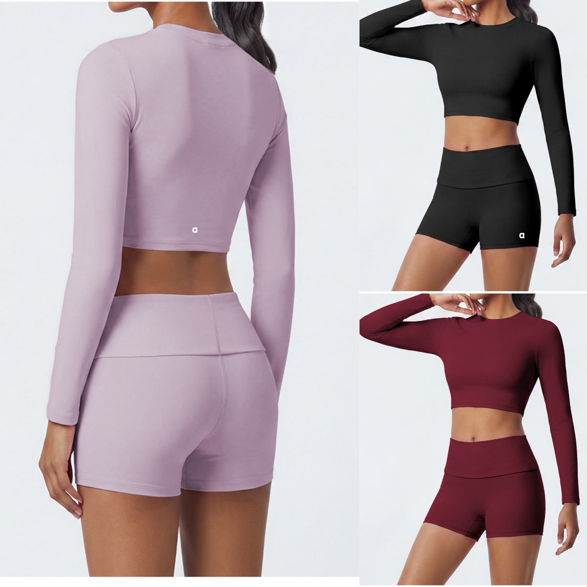 A3125 ensemble de tenue de Yoga pour femmes ensemble de tenue de course amincissante et modelante et débardeur de sport vêtements de Fitness