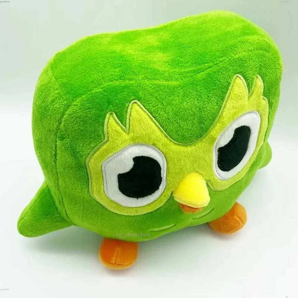 Poupées vertes Duolingo en peluche du Duo, poupée hibou de dessin animé, jouet Animal en peluche doux, cadeau d'anniversaire pour enfants L4724