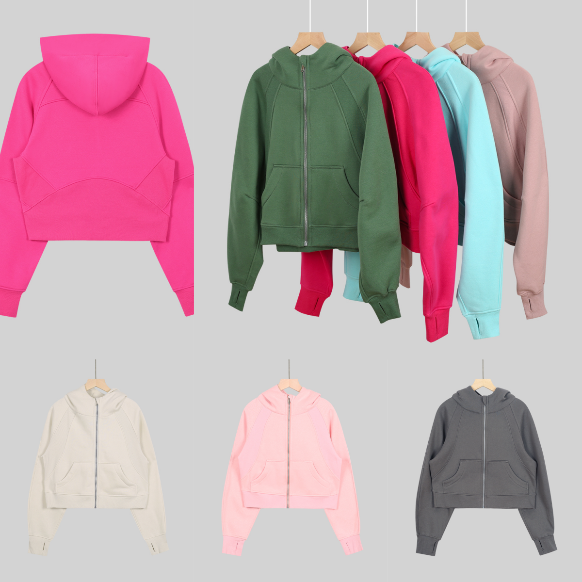 L6692 Pull confortable à capuche pour femme - Cardigan ample - Pull ample - Yoga - Sport - Zippé - Pour femme - Décontracté, fitness, mode